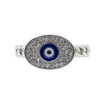 925 Sterling Silver Ring in Blue Evil-Eye design